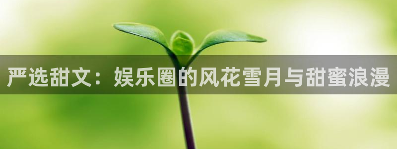 摩登7体育论坛：严选甜文：娱乐圈的风花雪月与甜蜜浪漫