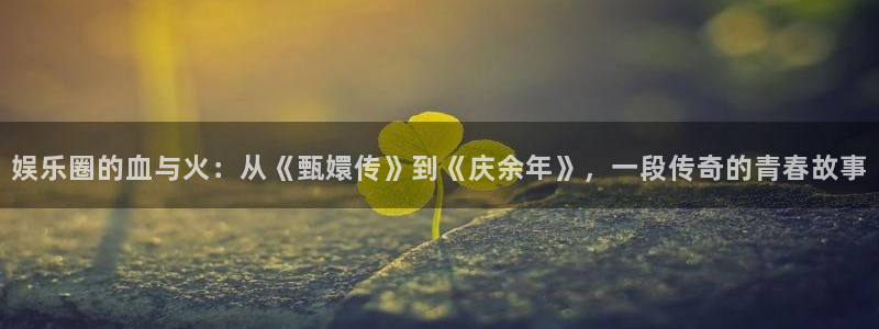 摩登72登录：娱乐圈的血与火：从《甄嬛传》到《庆余年》，一段传奇的青春故事